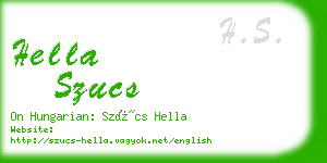 hella szucs business card